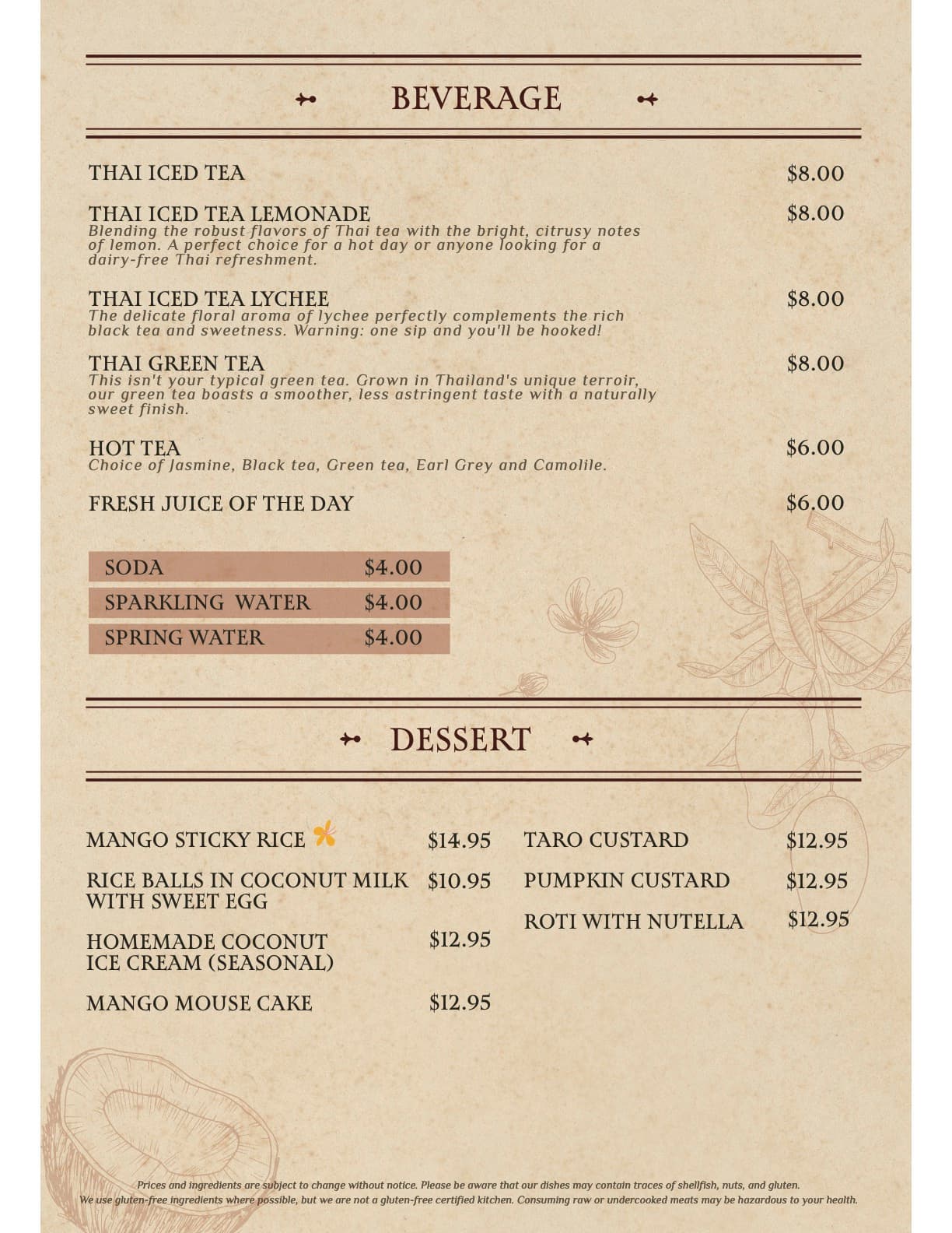 Menu Page 6